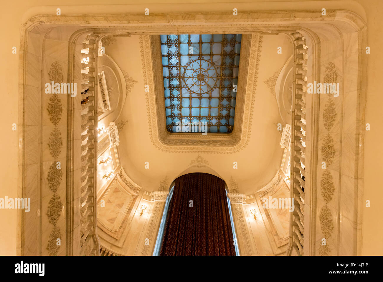 Stock Foto - Innere des Palastes des Parlaments in Bukarest, der Hauptstadt von Rumänien Stockfoto