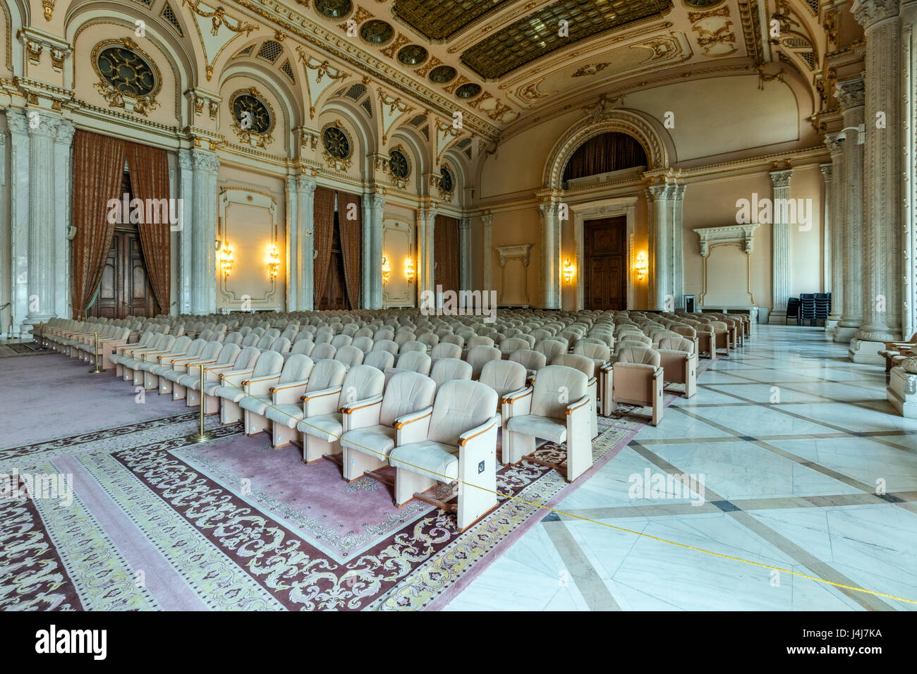 Stock Foto - Innere des Palastes des Parlaments in Bukarest, der Hauptstadt von Rumänien Stockfoto