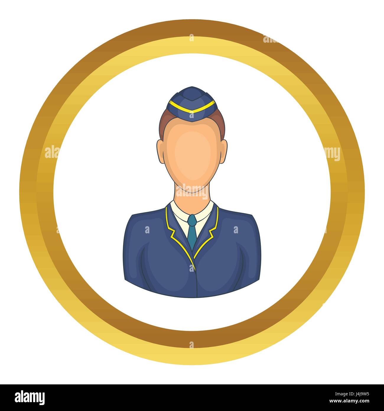 Frau Zug Dirigent Vektor icon Stock Vektor