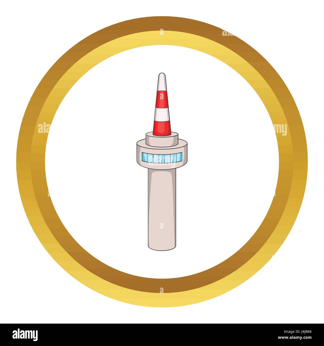 Namsan Tower in Seoul Vektor icon Stock Vektor