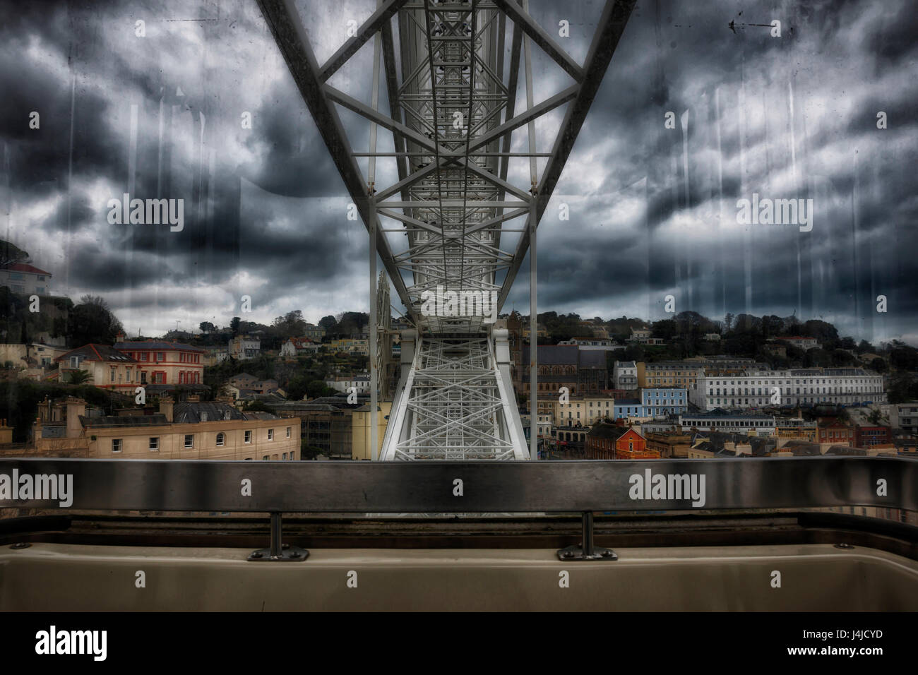 Bild aus Höhen von einem Rad in der Stadt Torquay, Devon, UK. Stockfoto