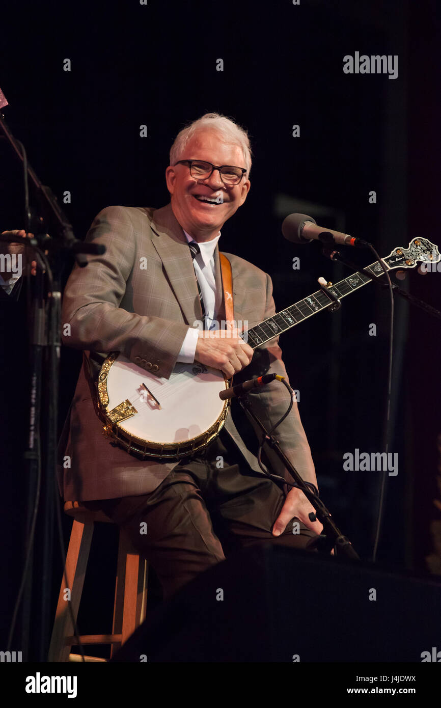 Brevard, NC, USA - September 11 - Steve Martin, macht eine Überraschung, unangekündigte Auftritt auf dem Land Mountain Song Festival in Brevard, NC am 11. September, Stockfoto