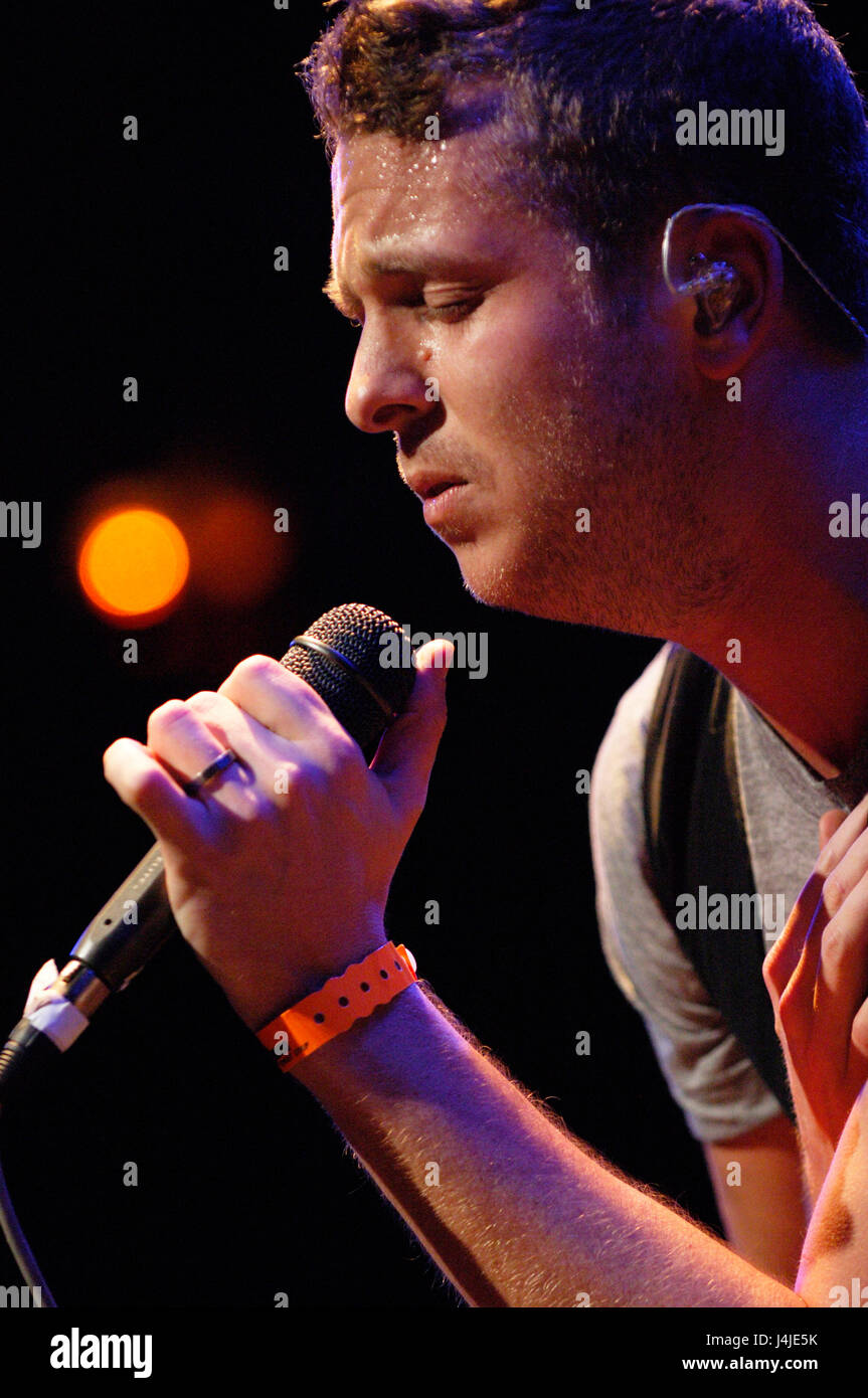 Ryan Tedder von OneRepublic erklingt in der House of Blues am Sonnenuntergang in West Hollywood, Ca. Stockfoto