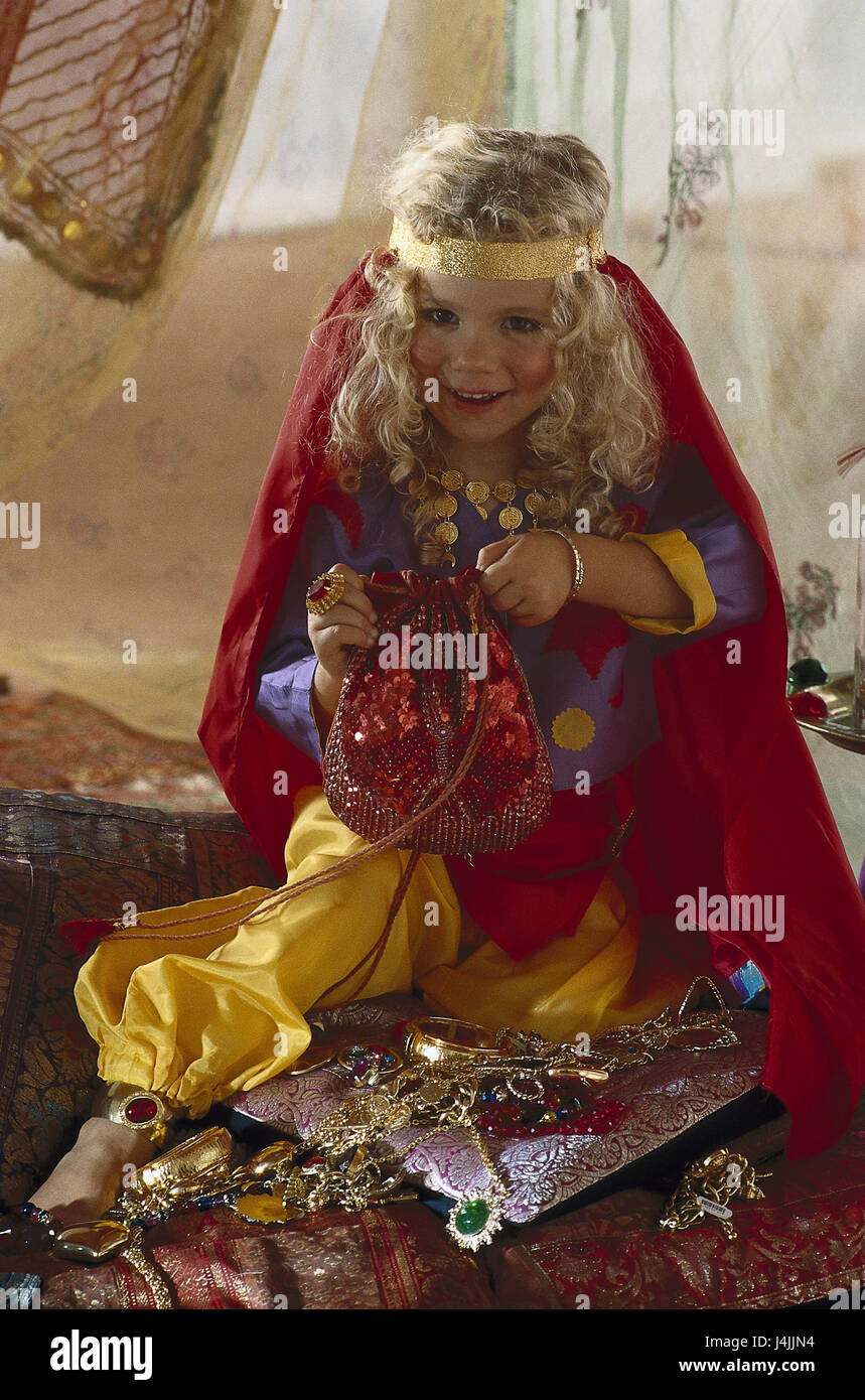 Kind Karneval, Zelt, Mädchen, Futter, Harem