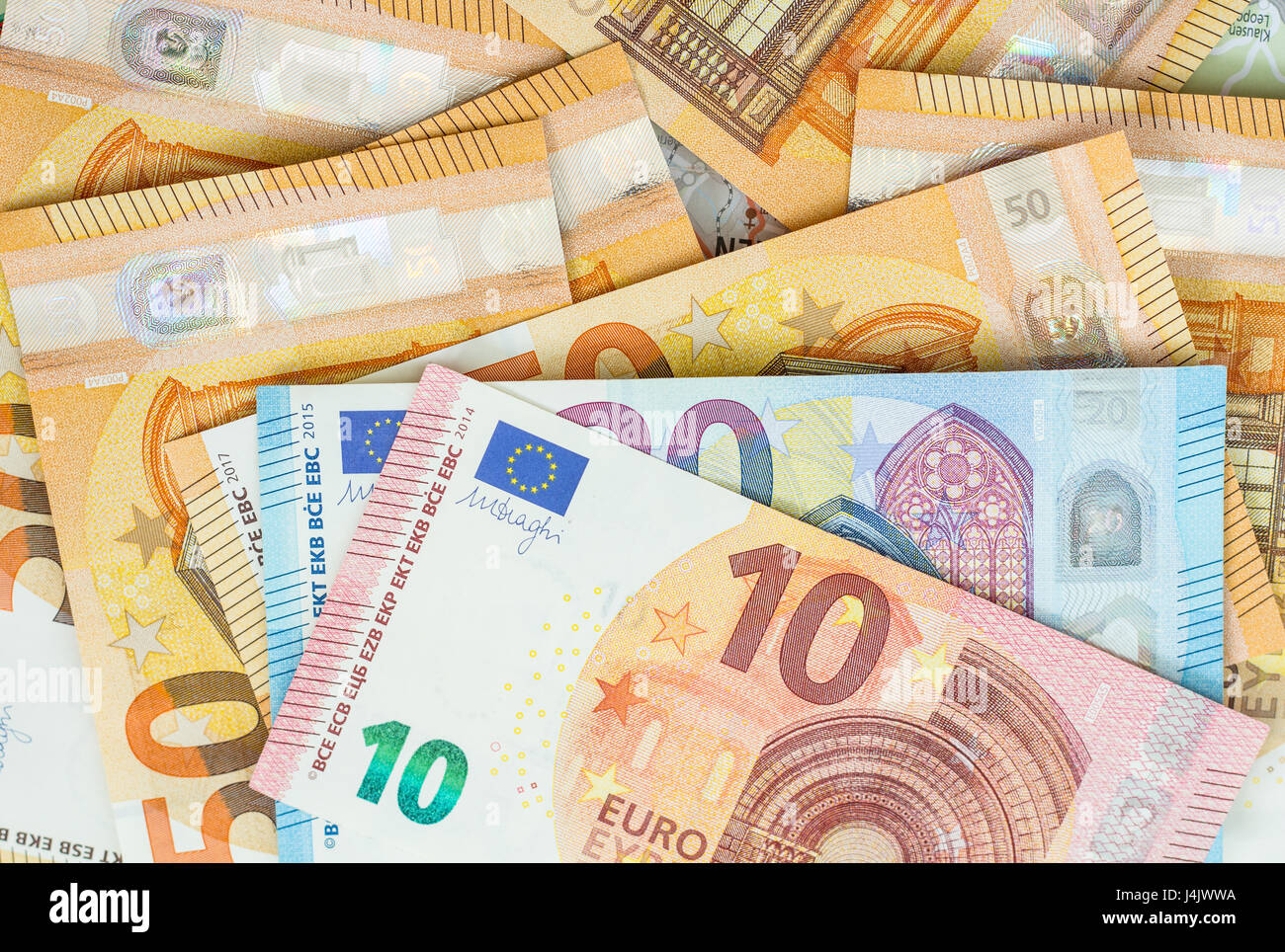 Euro-Banknoten-Hintergrund Stockfoto