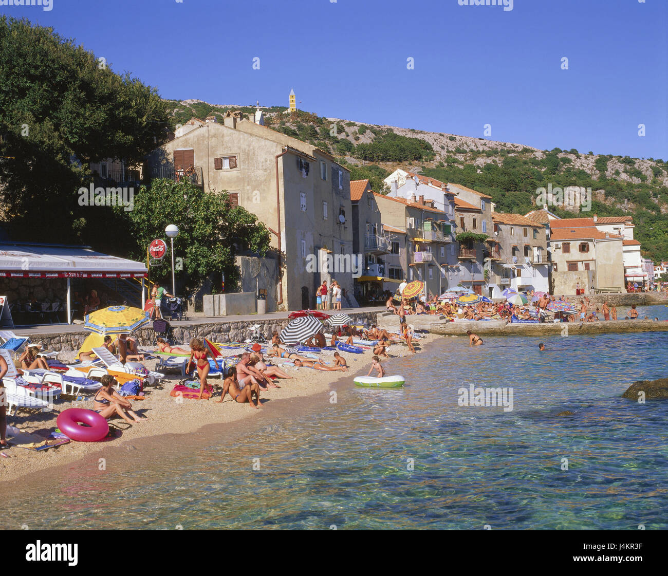 Kroatien, Insel Krk, Baska, Strand, Europa, Südost-Europa, Balkan ...