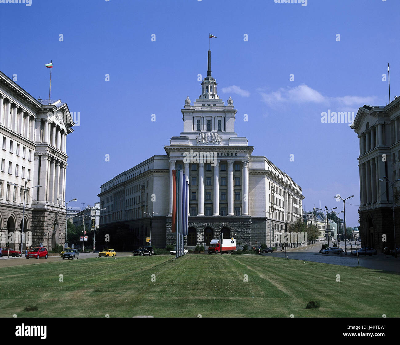 Bulgarien, Sofia, Regierungsgebäude Südost-Europa, Stadt, Hauptstadt, Gebäude, Struktur, Architektur, Sehenswürdigkeit, Präsidentenpalast Stockfoto
