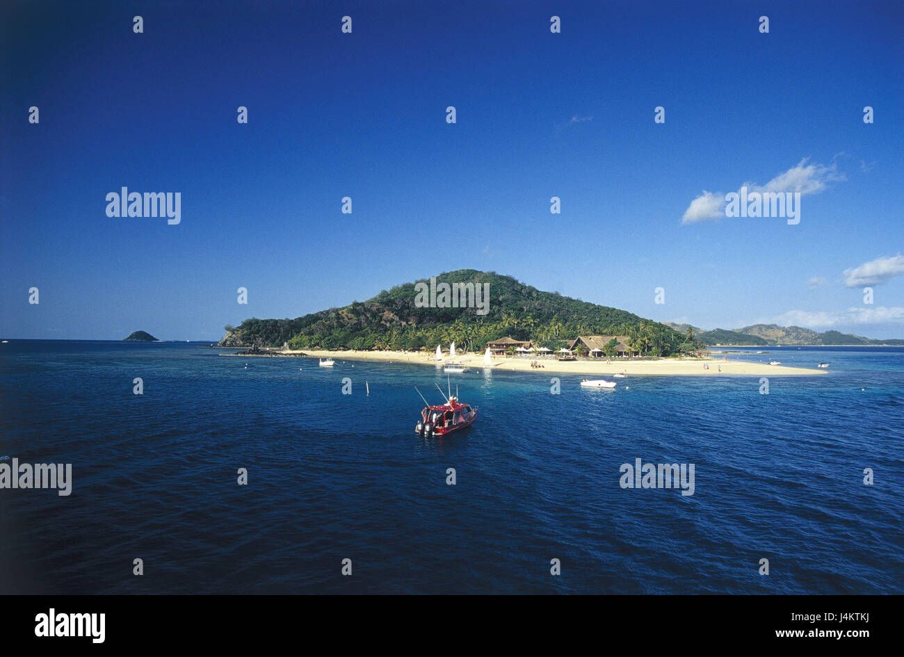 South Pacific, Fidschi Inseln, Mamanucas, Cast Away Island, Urlaubsresort, Strand, Meer, Stiefel, Ozeanien, Melanesien, Insel, Trauminsel, Urlaubsort, Urlaub, Urlaub, Reiseziel, Inseln, Traumurlaub, Bucht, Küste, Ferienresort, den Pazifischen Ozean, u-Boot, Tauchen, Unternehmen, Abenteuer Stockfoto