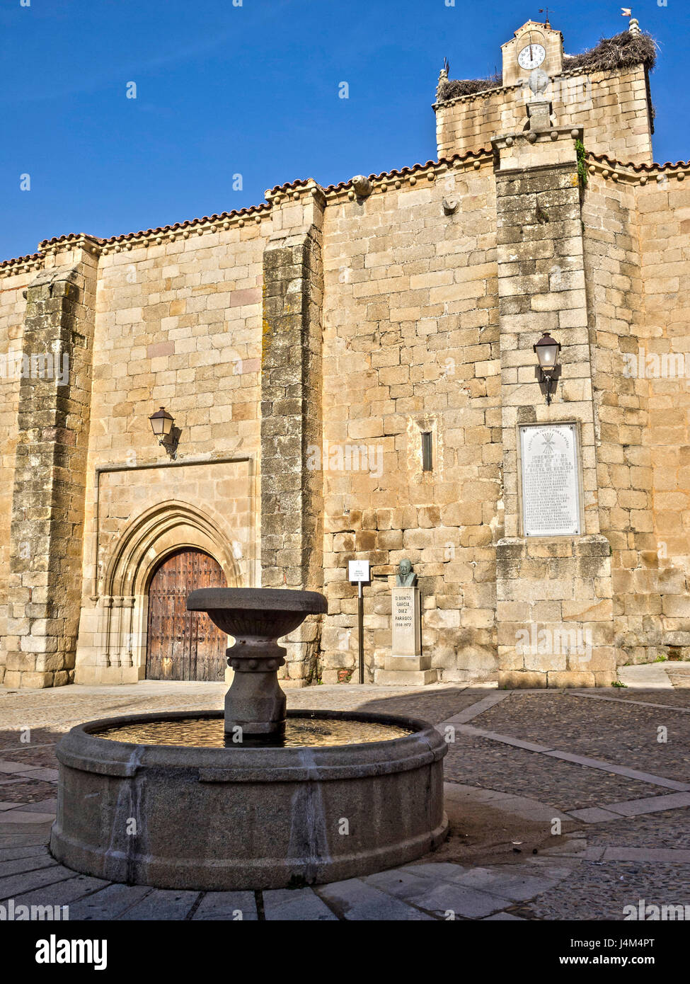 Iglesia de Santa Marina de Cañaveral, Cáceres, Extremadura, España. Stockfoto
