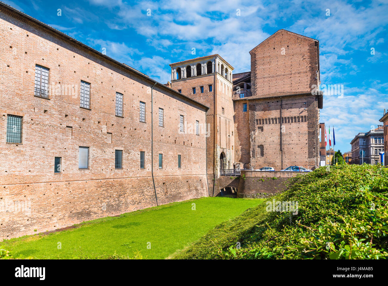 Piacenza, mittelalterliche Stadt, Italien. Palazzo Farnese, XVI-XVII Jahrhundert, Eintritt in den Palast, eines der wichtigsten Monumente von Piacenza. Emilia-Romagna Stockfoto