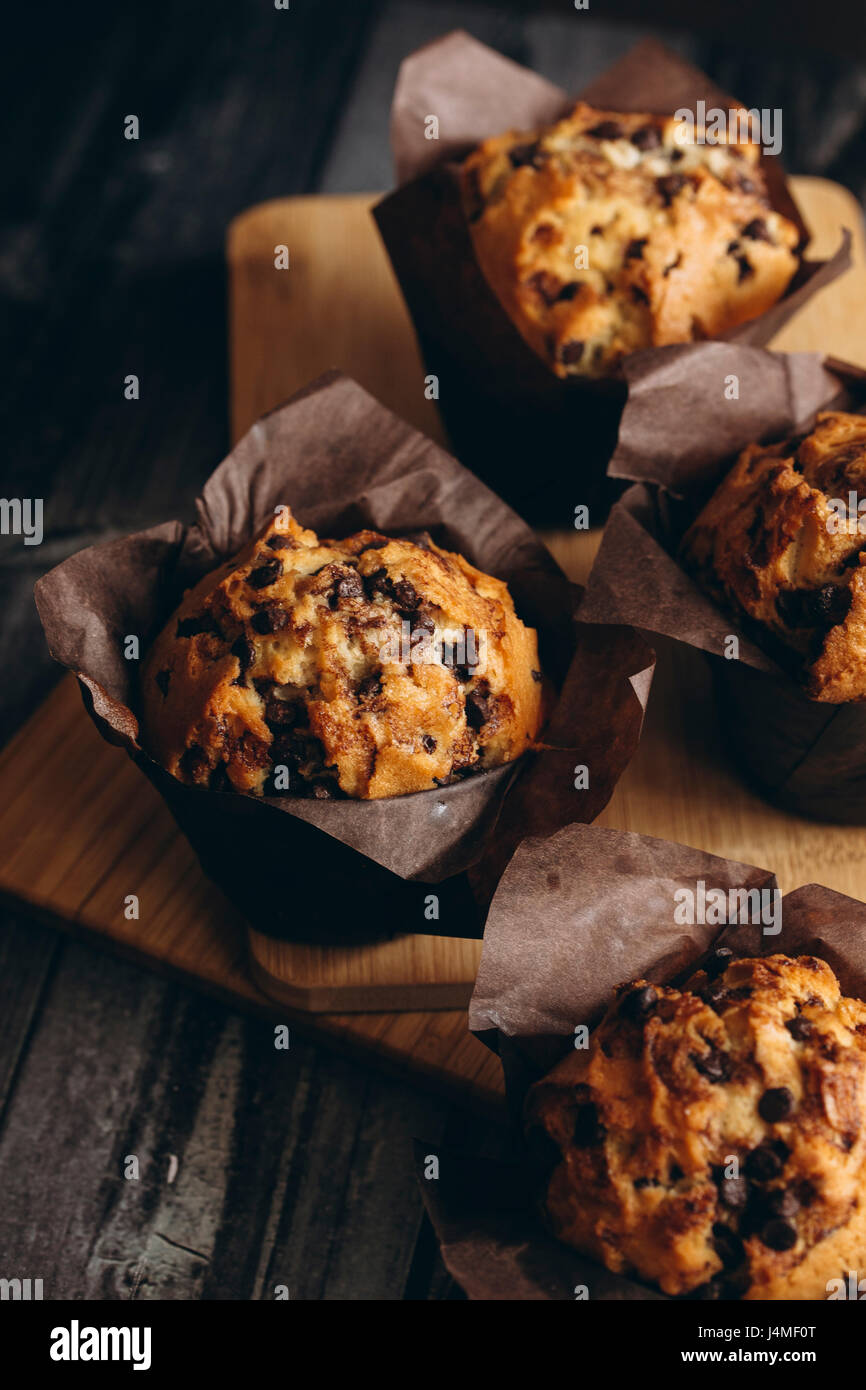 Chocolate Chip muffins Stockfoto