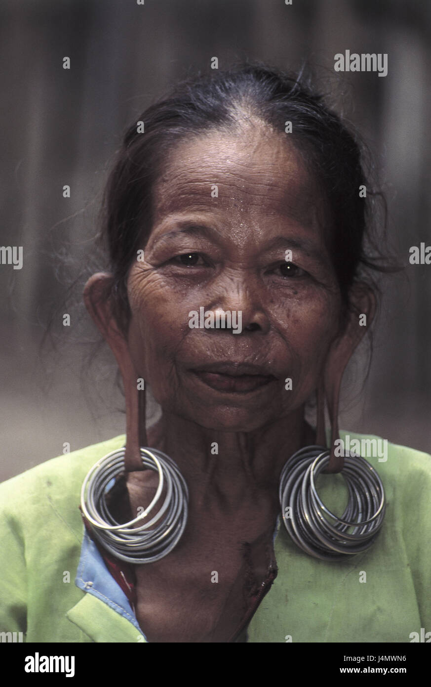 Indonesien, Insel Borneo, primitive Rasse, Kenyah, Frau Indonesien, Insel Borneo, primitive Rasse, Kenyah, Frau