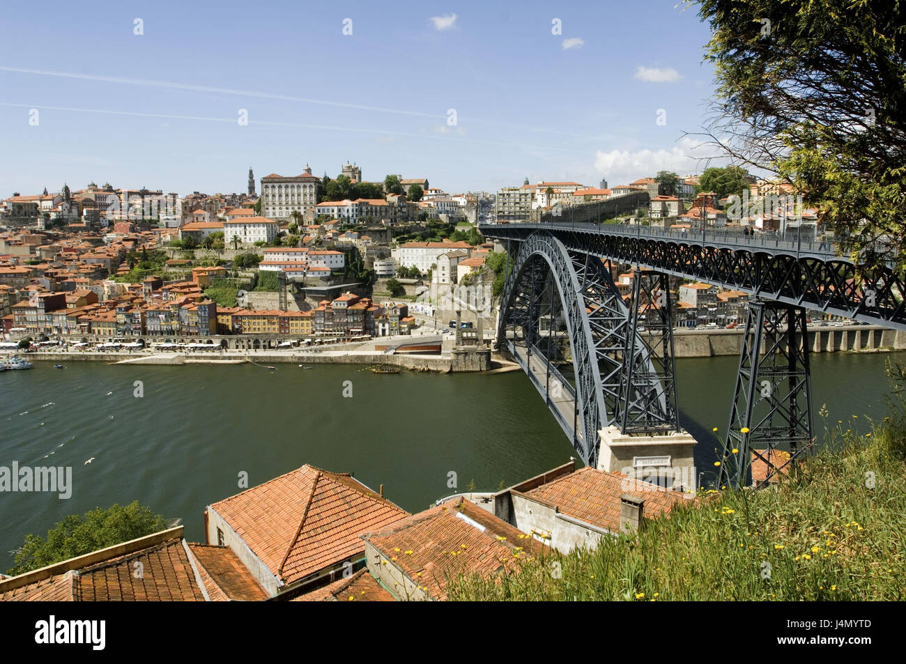 Ponte Dom-Luis I., Fluss Douro, Porto, Portugal, Stockfoto