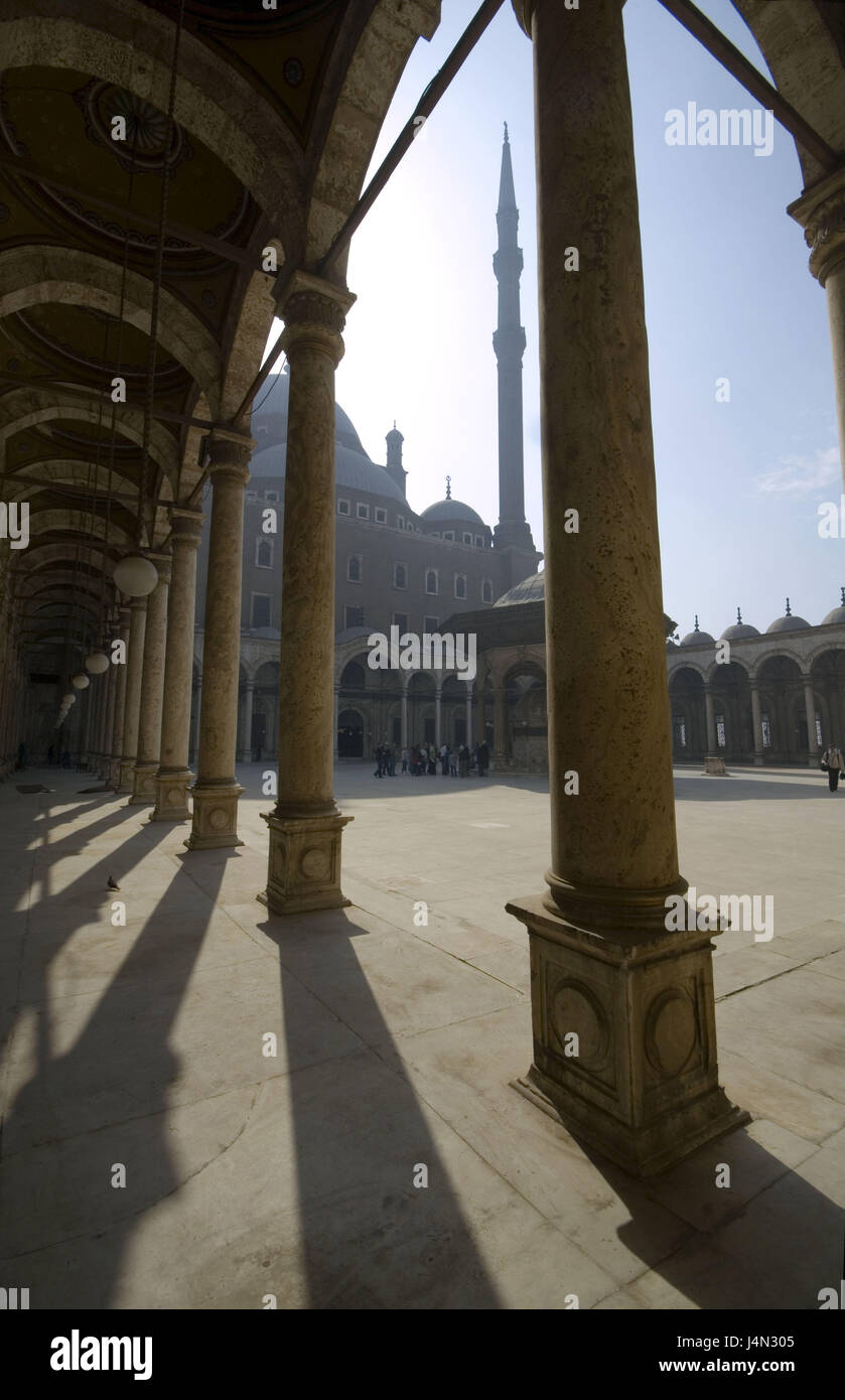 Ägypten, Kairo, Festung, Muhammad-Ali-Moschee, Minarett, Stockfoto