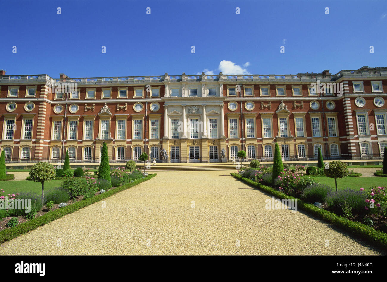 Großbritannien, England, London, Hampton Court Palace, Garten, Weg, Stockfoto