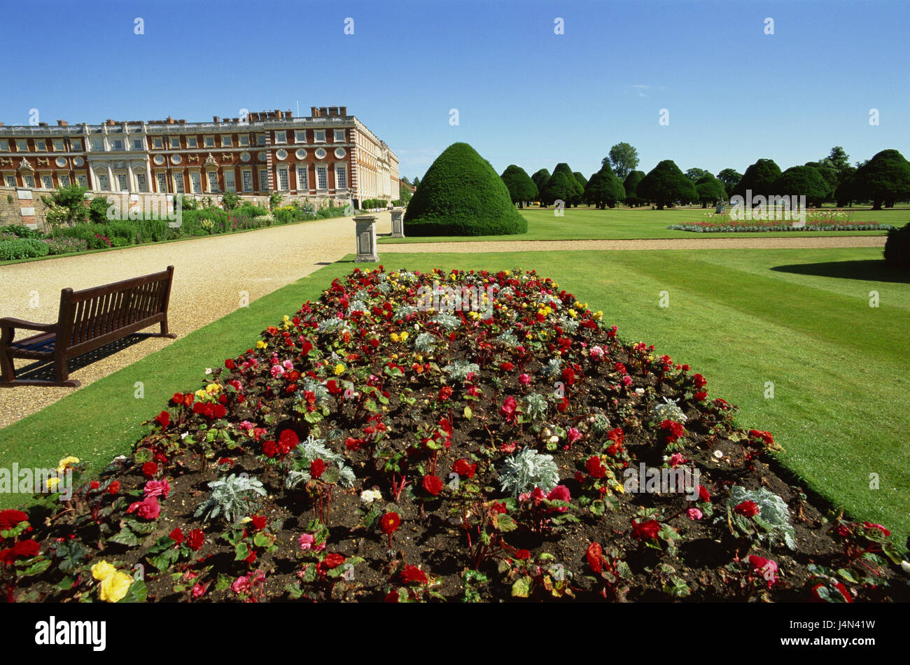 Großbritannien, England, London, Hampton Court Palace, Garten, Weg, Stockfoto