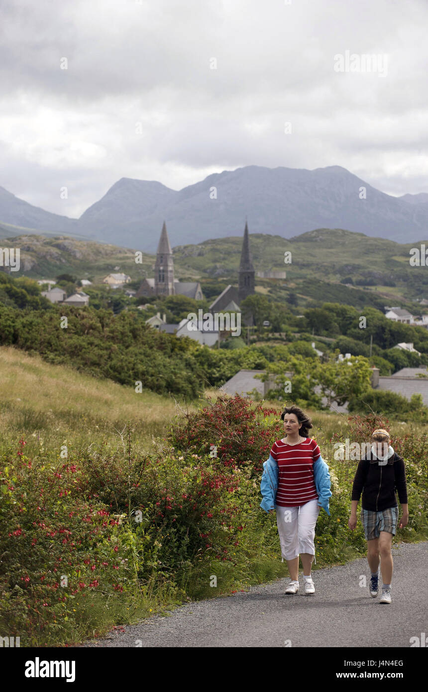 Irland, Connacht, Connemara, county Galway, Clifden, Kinderwagen, Stockfoto