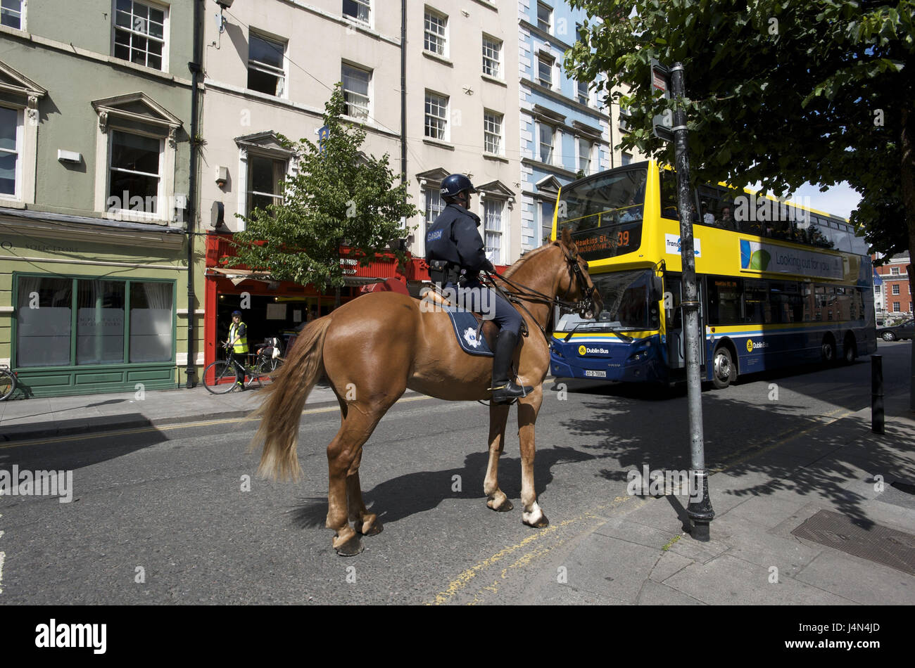 Irland, Leinster, Dublin, Polizist, Pferd, Stockfoto