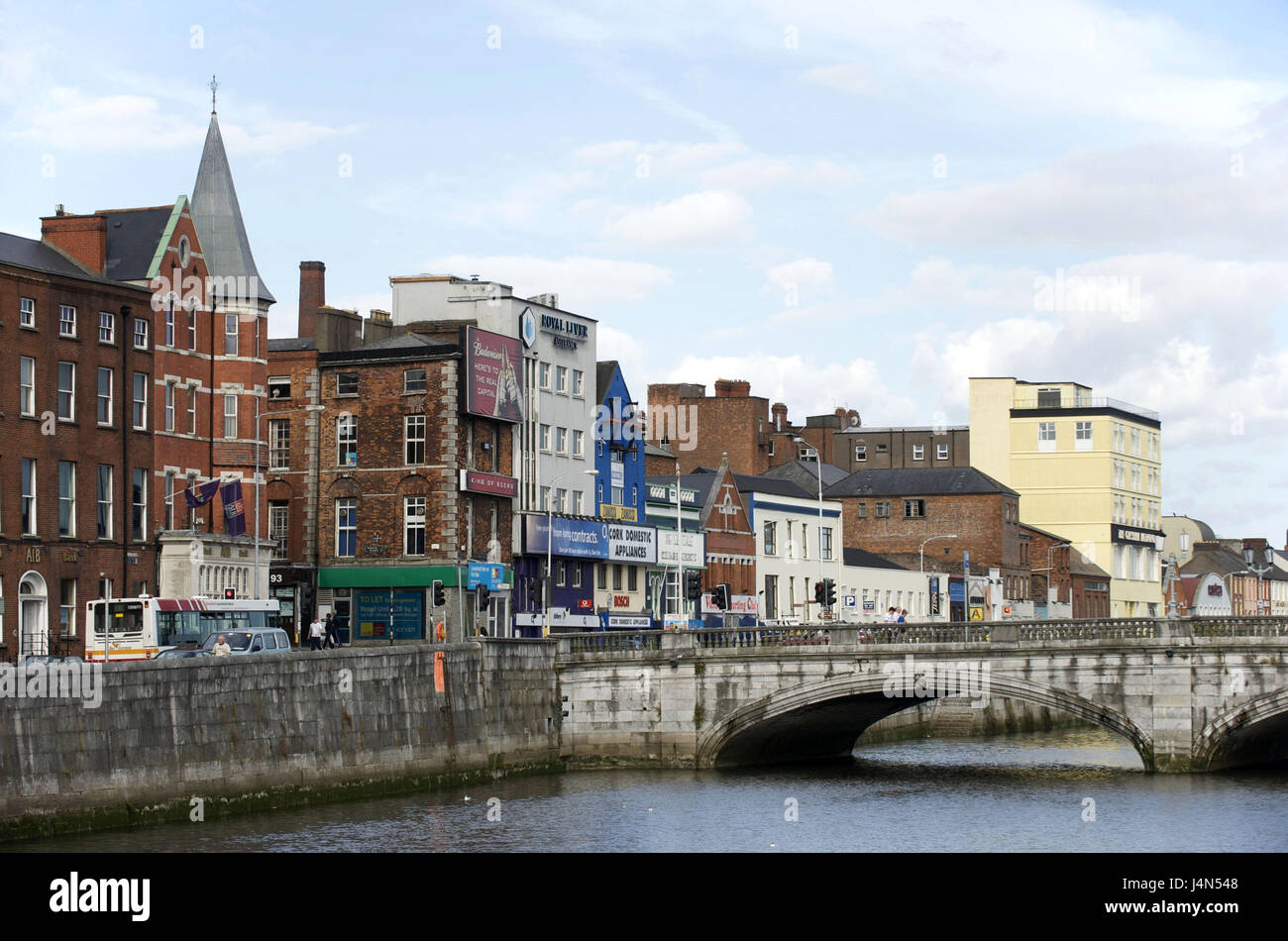 Munster, Irland Cork County, Kork, Lee, River, St. Patricks, Brücke, Stockfoto