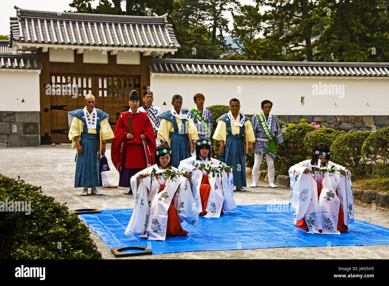 Japan, Odawara, Schlossfest, Frauen, Männer, Kleidung, traditionell, Stockfoto