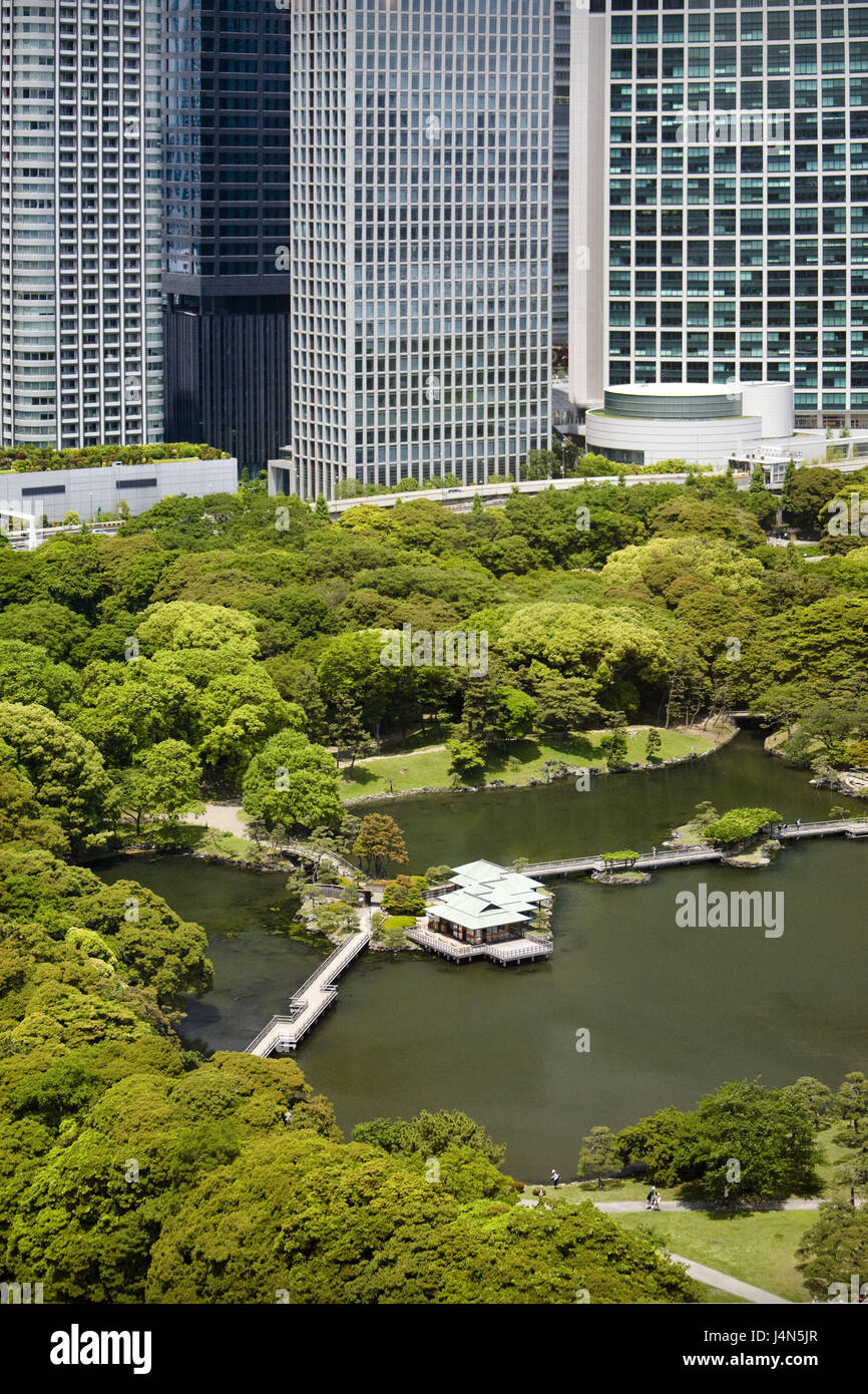 Japan, Tokyo, Shiodome Viertel, Hama Rykiu wachen, Stockfoto