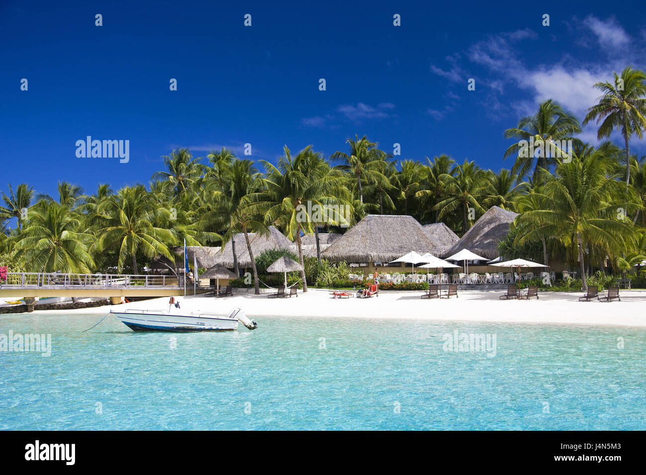 Französisch Polynesien, Bora Bora, Matira, Strand, Stahlwerk, Stockfoto