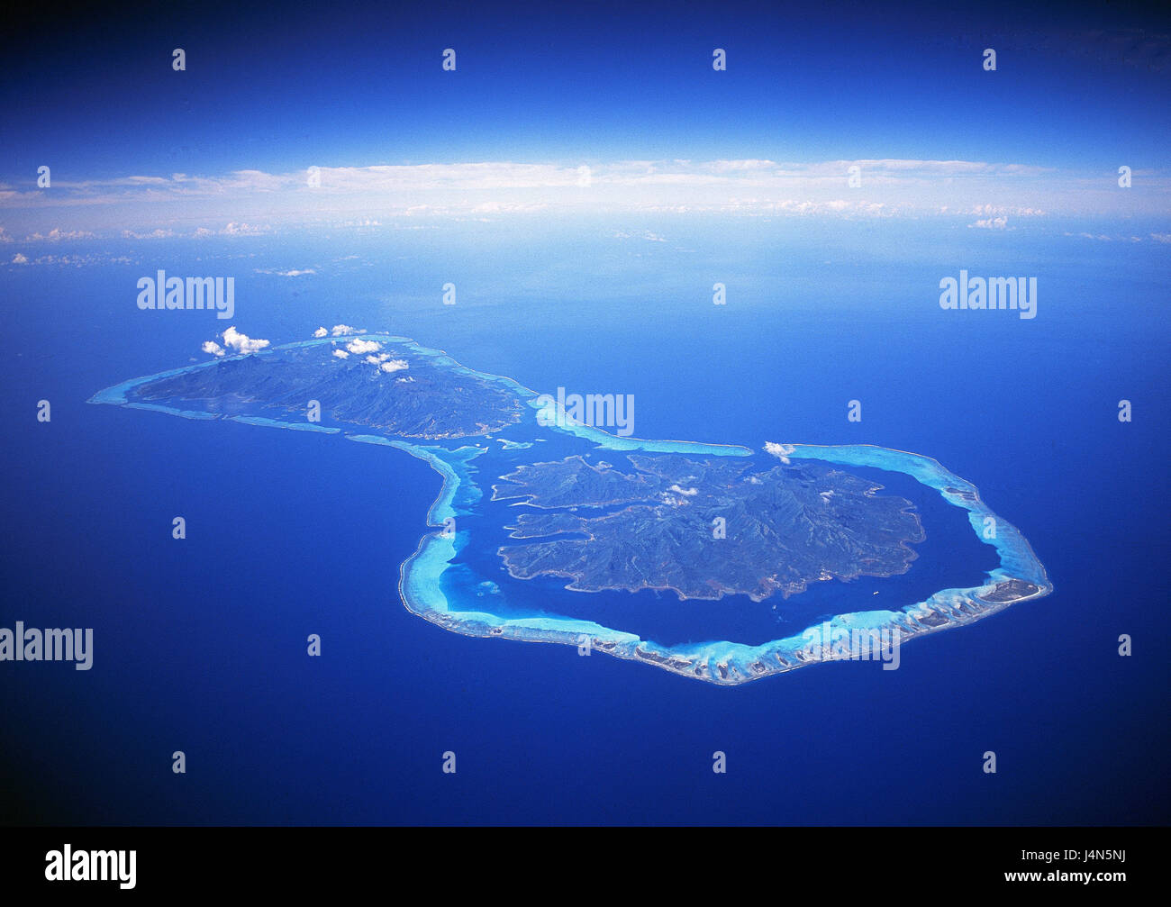 Französisch Polynesien, Raiatea, Luftaufnahmen, Stockfoto