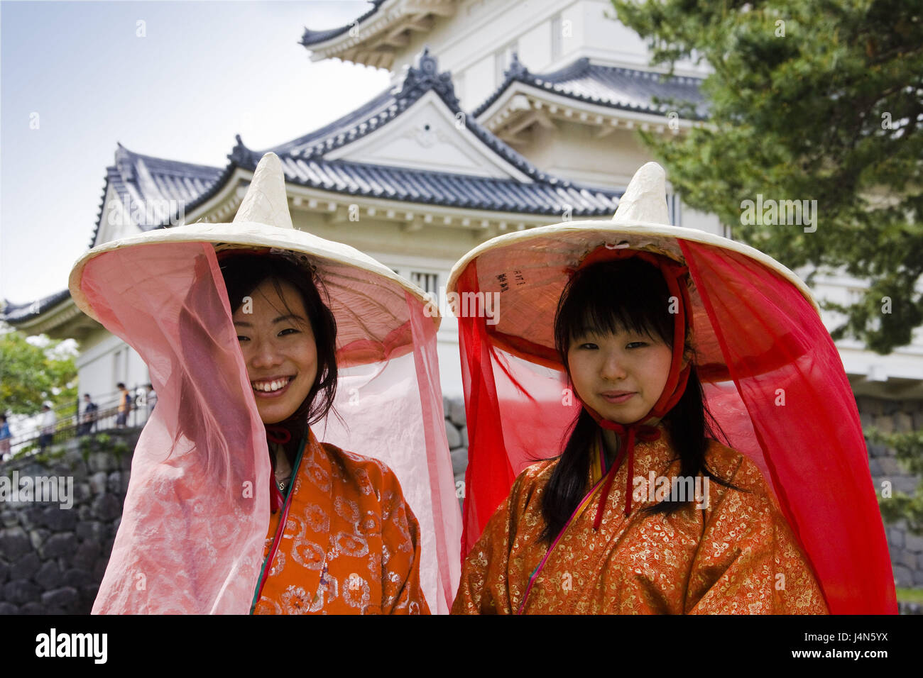 Japan, Odawara, Schlossfest, Frauen, Kleidung, traditionell, Porträt, Stockfoto