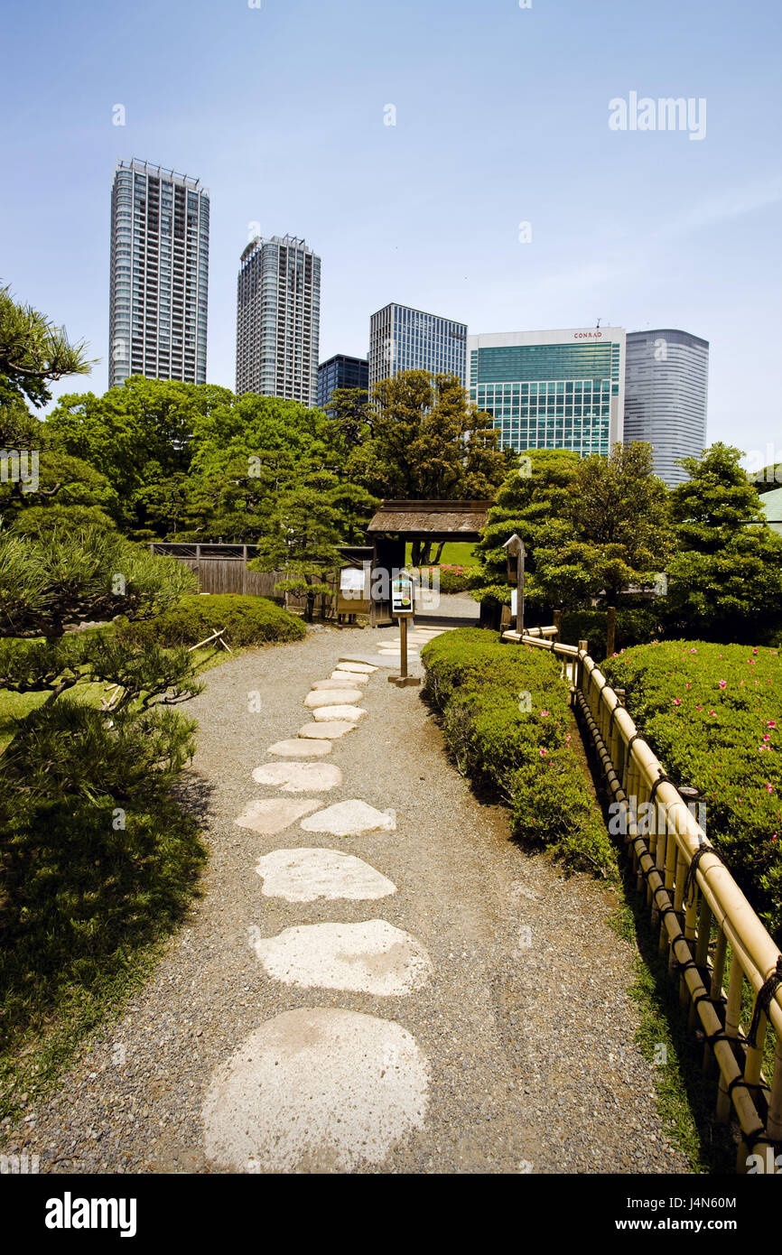 Japan, Tokyo, Shiodome Viertel, Hama Rykiu wachen, Stockfoto