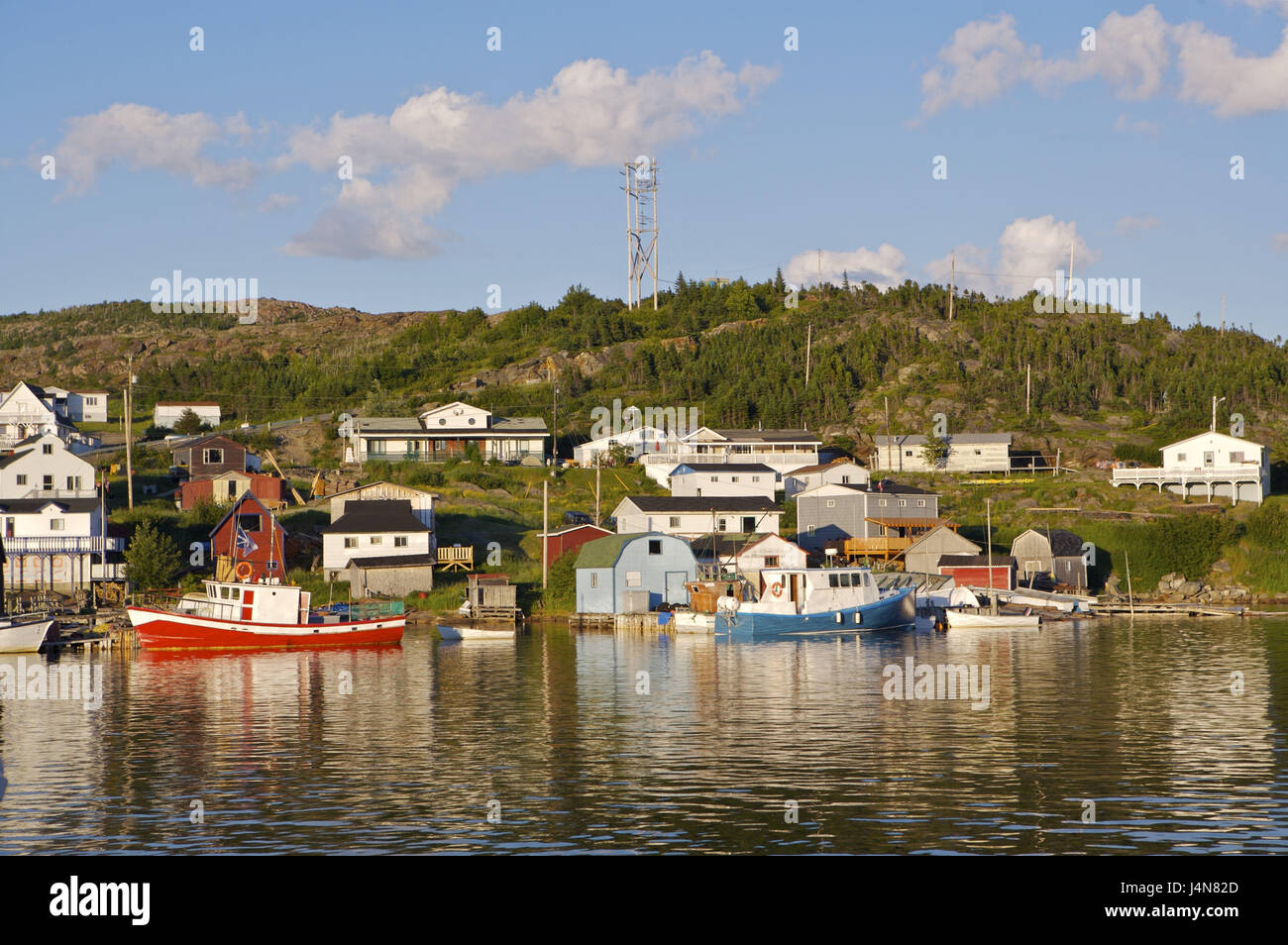 Kanada, Neufundland, Fleur de Lys, lokale Ansicht, Hafen, Stiefel, Stockfoto