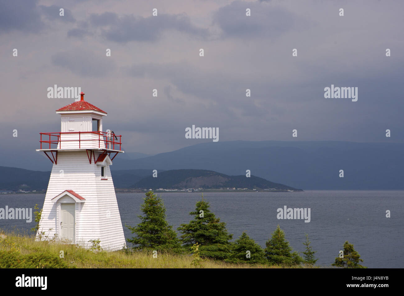 Kanada, Neufundland, grobe Morne National Park, Woody Point Leuchtturm, Stockfoto