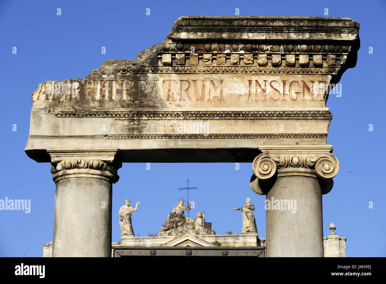 Italien, Insel Sizilien, Catania, Amphitheater, Detail, Stockfoto