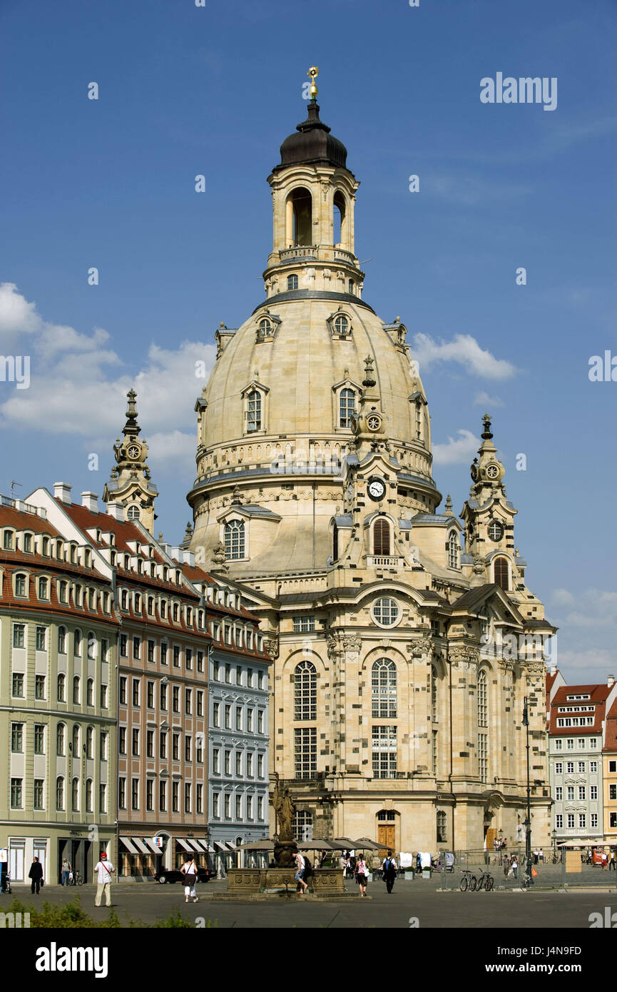 Deutschland, Sachsen, Dresden, Altstadt, Neumarkt, Frauenkirche, Stockfoto
