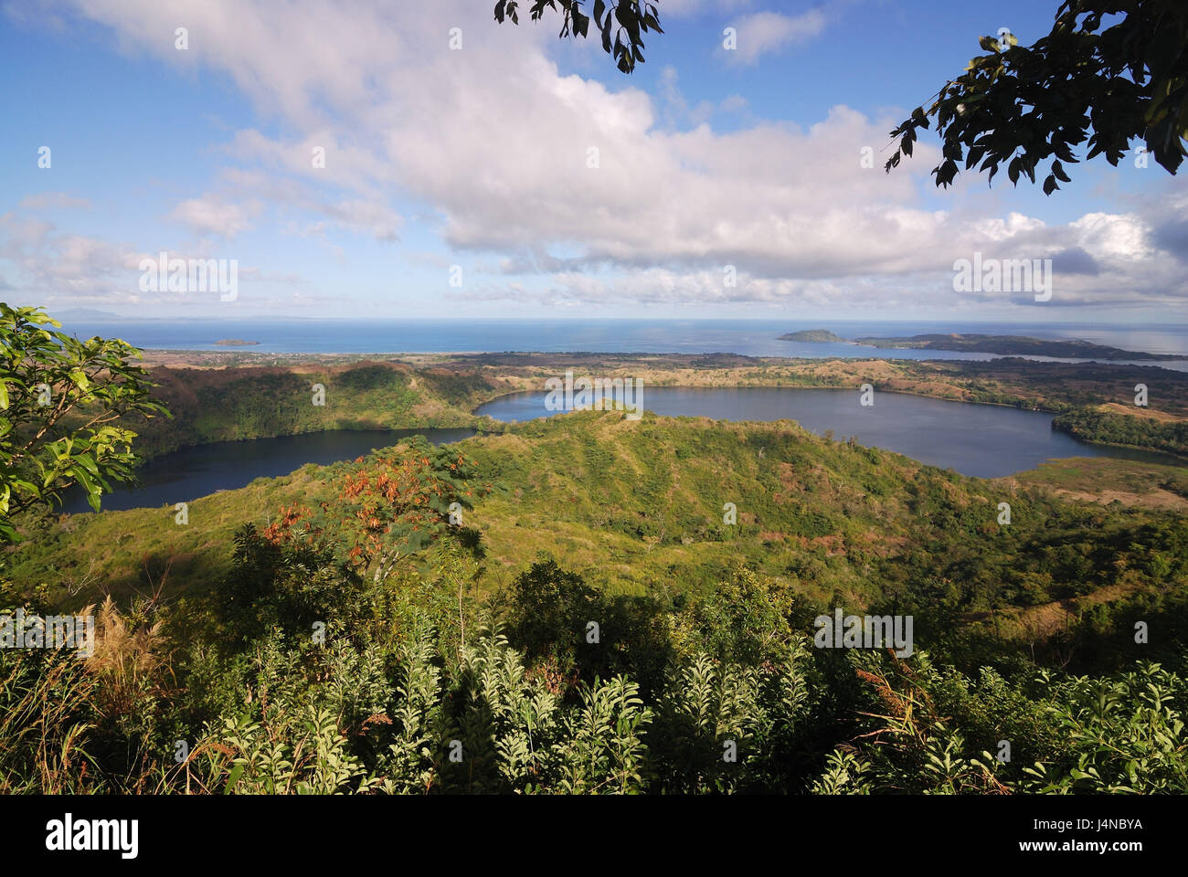 Mont Passot, Ansicht, Vulkan Seen, Insel Nosy Be, Meer, Madagaskar, Stockfoto