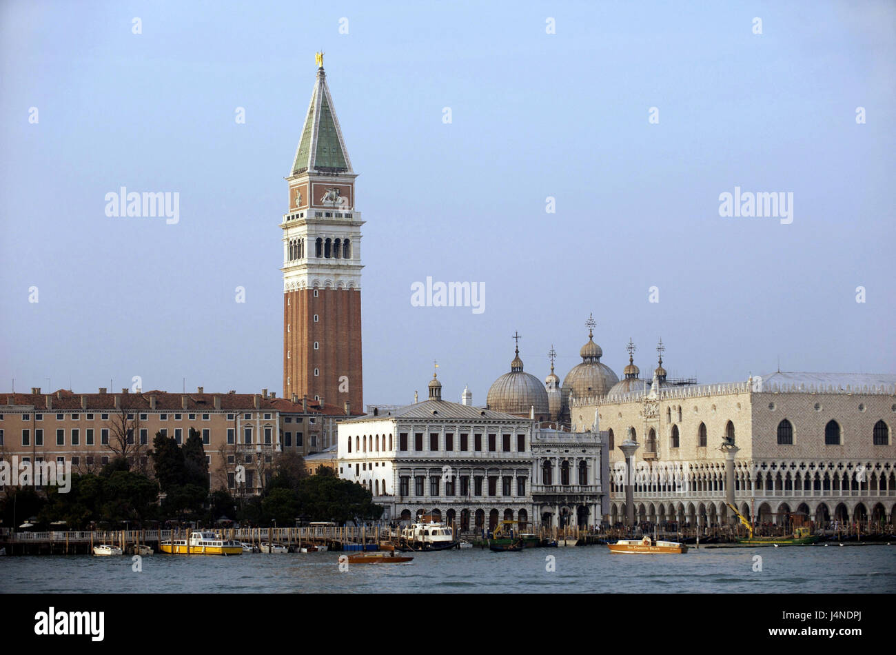Italien, Veneto, Venedig, Markus Turm, Biblioteca Marciana, Palazzo Ducale, Stockfoto
