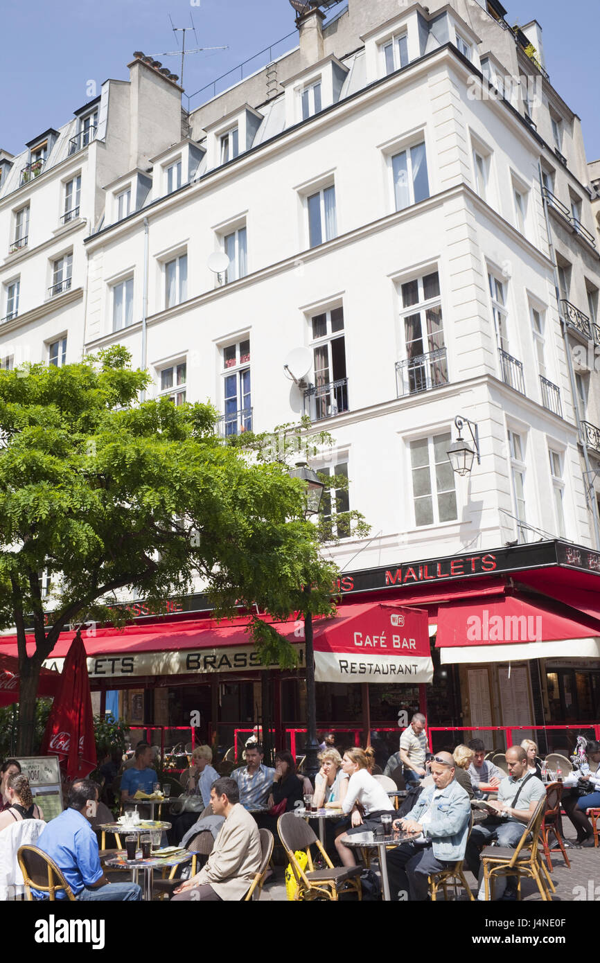 Frankreich, Paris, Straßencafé, Gäste, kein Model-Release, Stockfoto