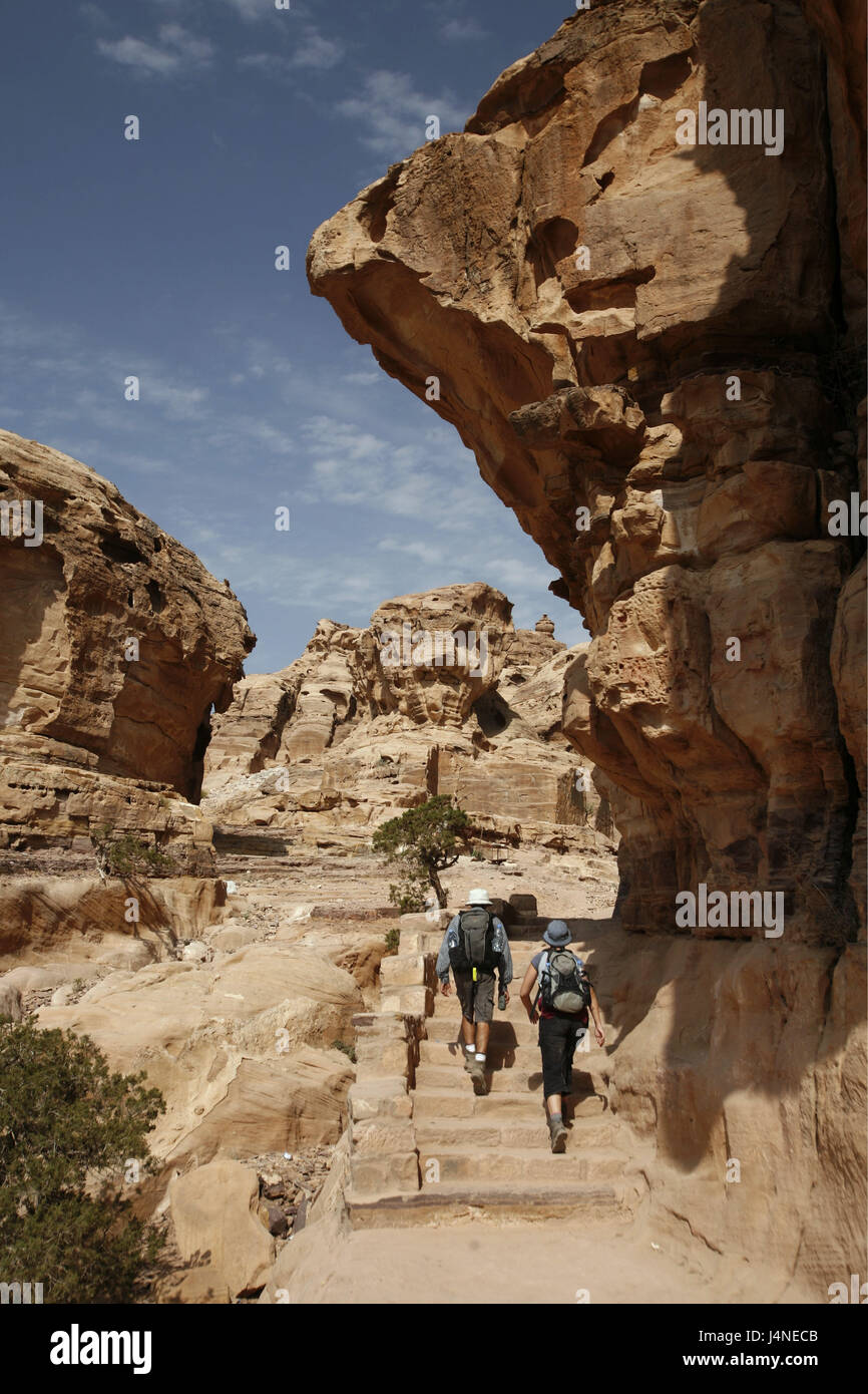 Nahen Osten, Jordanien, Petra, Weg, Tourist, Stockfoto