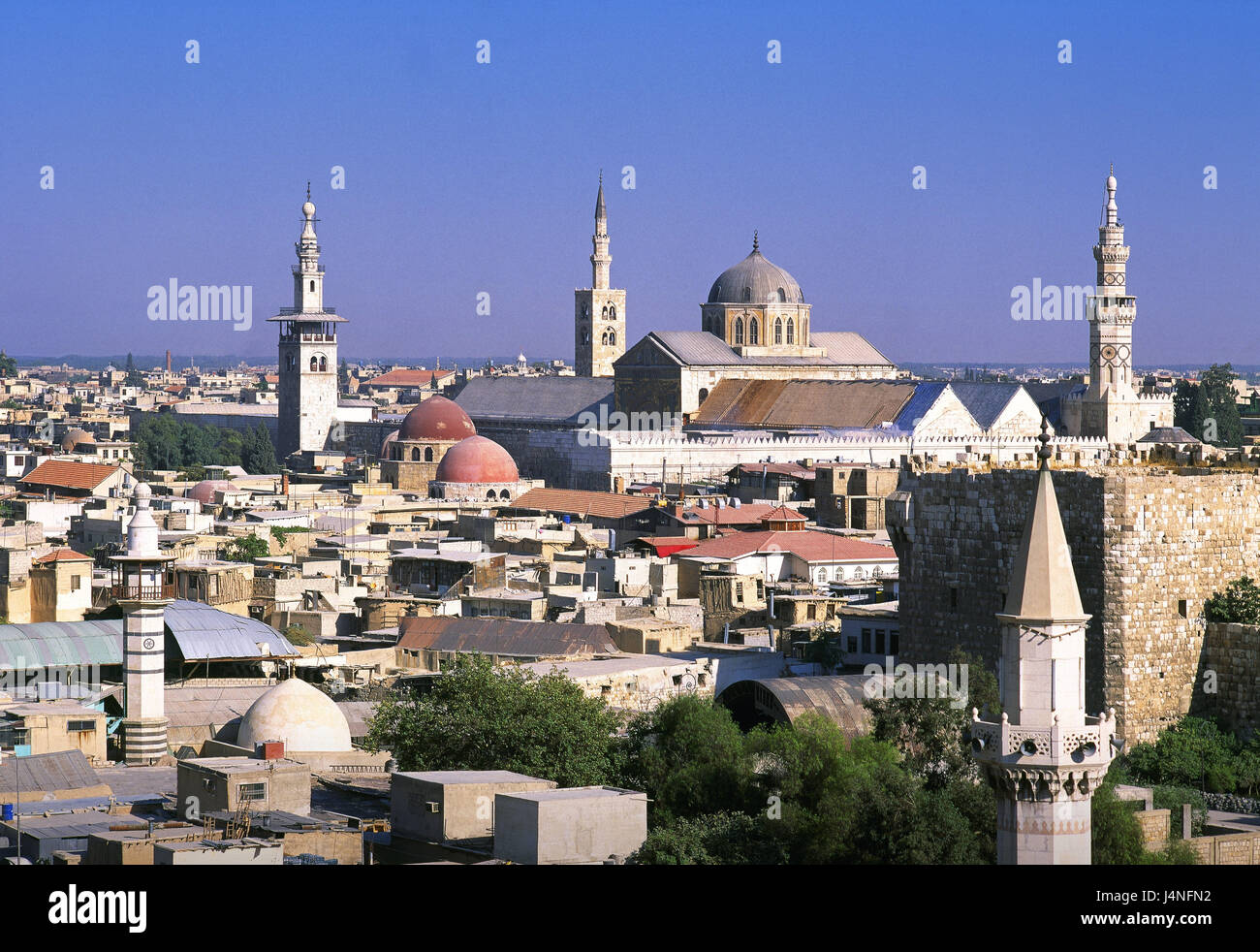 Syrien, Damaskus, Old Town, Übersicht, UmayyadenMoschee, Stadt