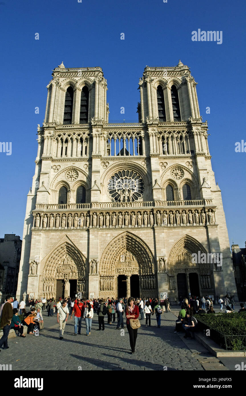 Frankreich, Paris, seine, Notre Dame Kathedrale, Tourist, Stockfoto