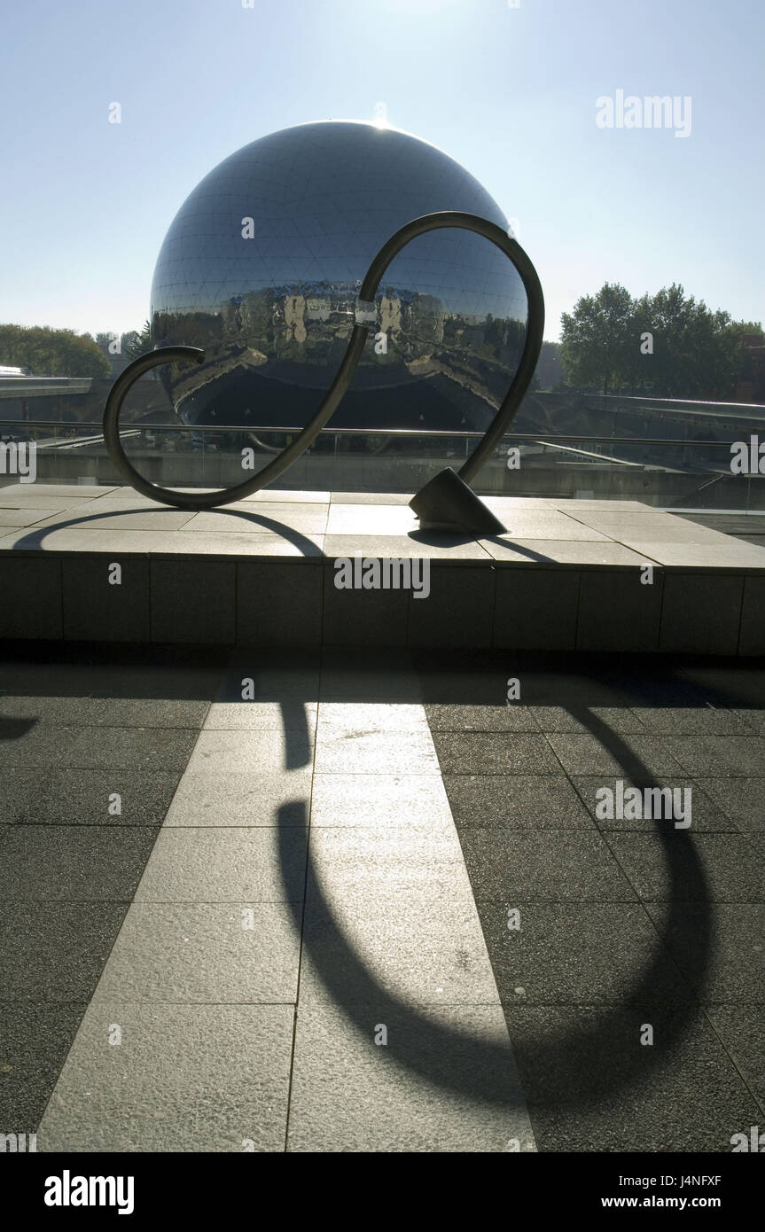 Frankreich, Paris, La Villette, Kugel Kino La Geode, Stockfoto