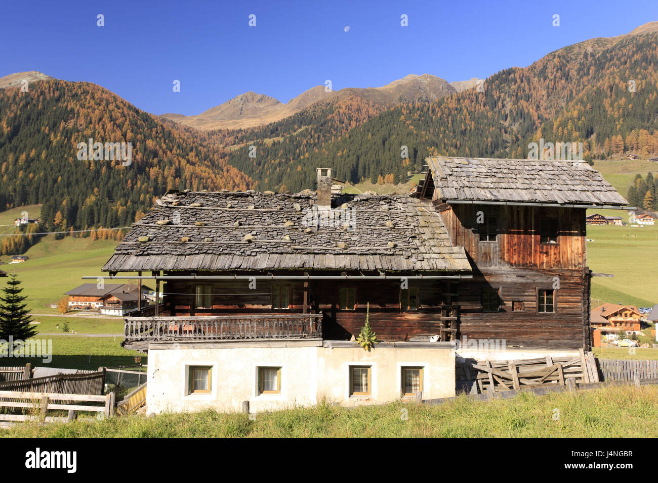 Italien, Südtirol, Gsiesertal, St. Magdalena, Bauernhof, Stockfoto