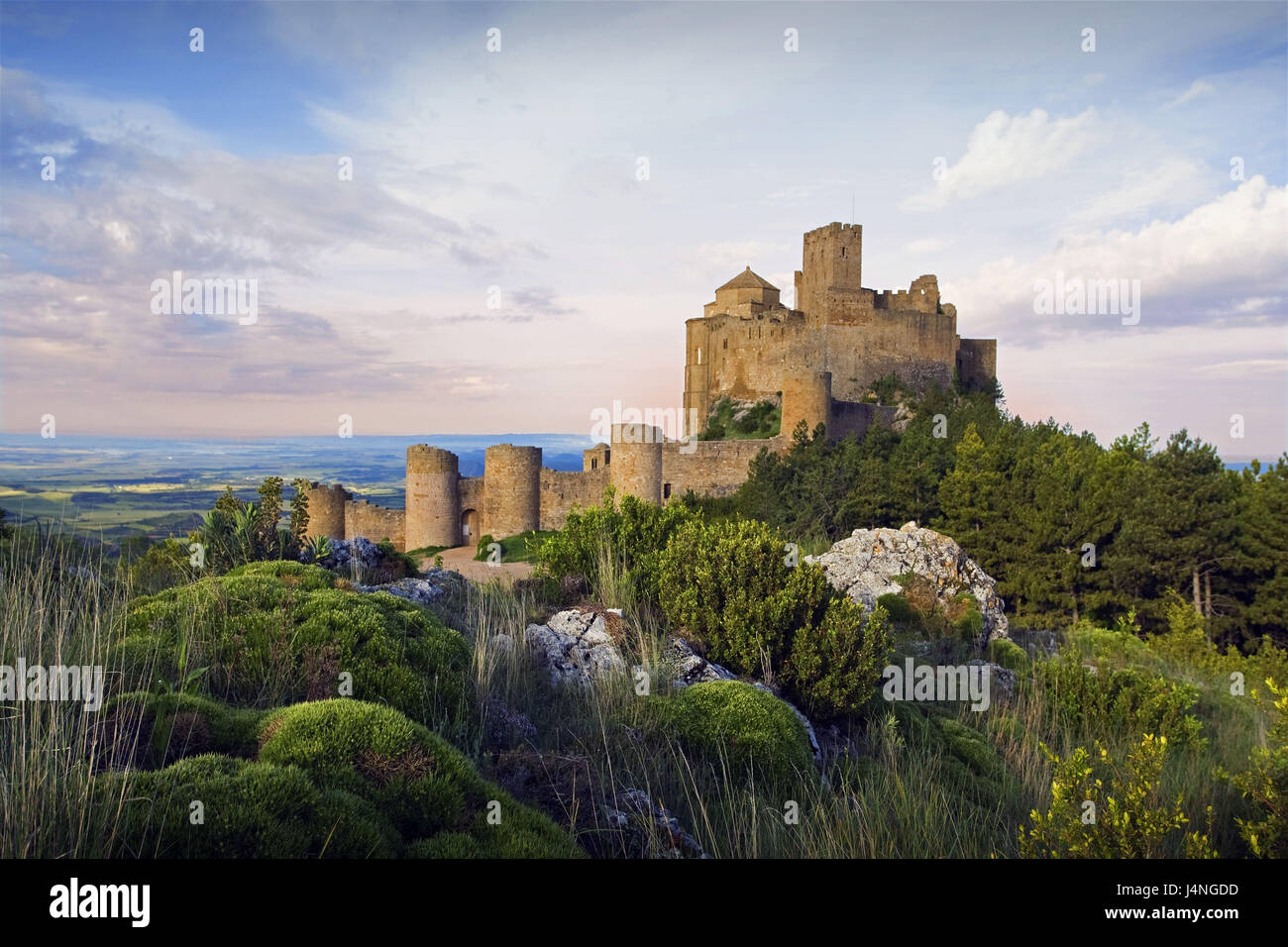 Spanien, Aragon, Castillo de Loarre, Stockfoto