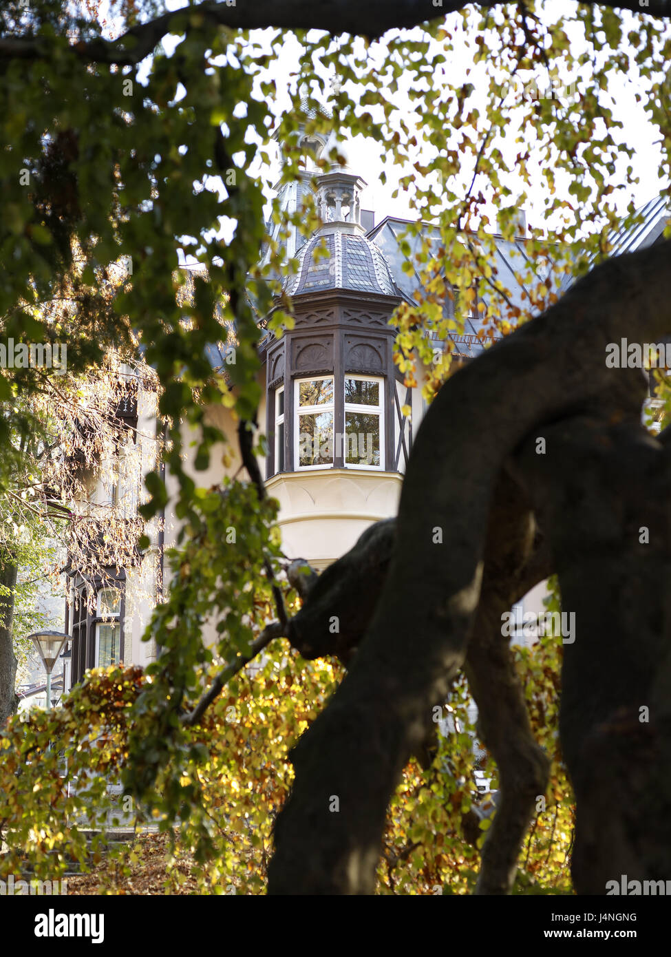 Haus, Erker, Detail, Stockfoto