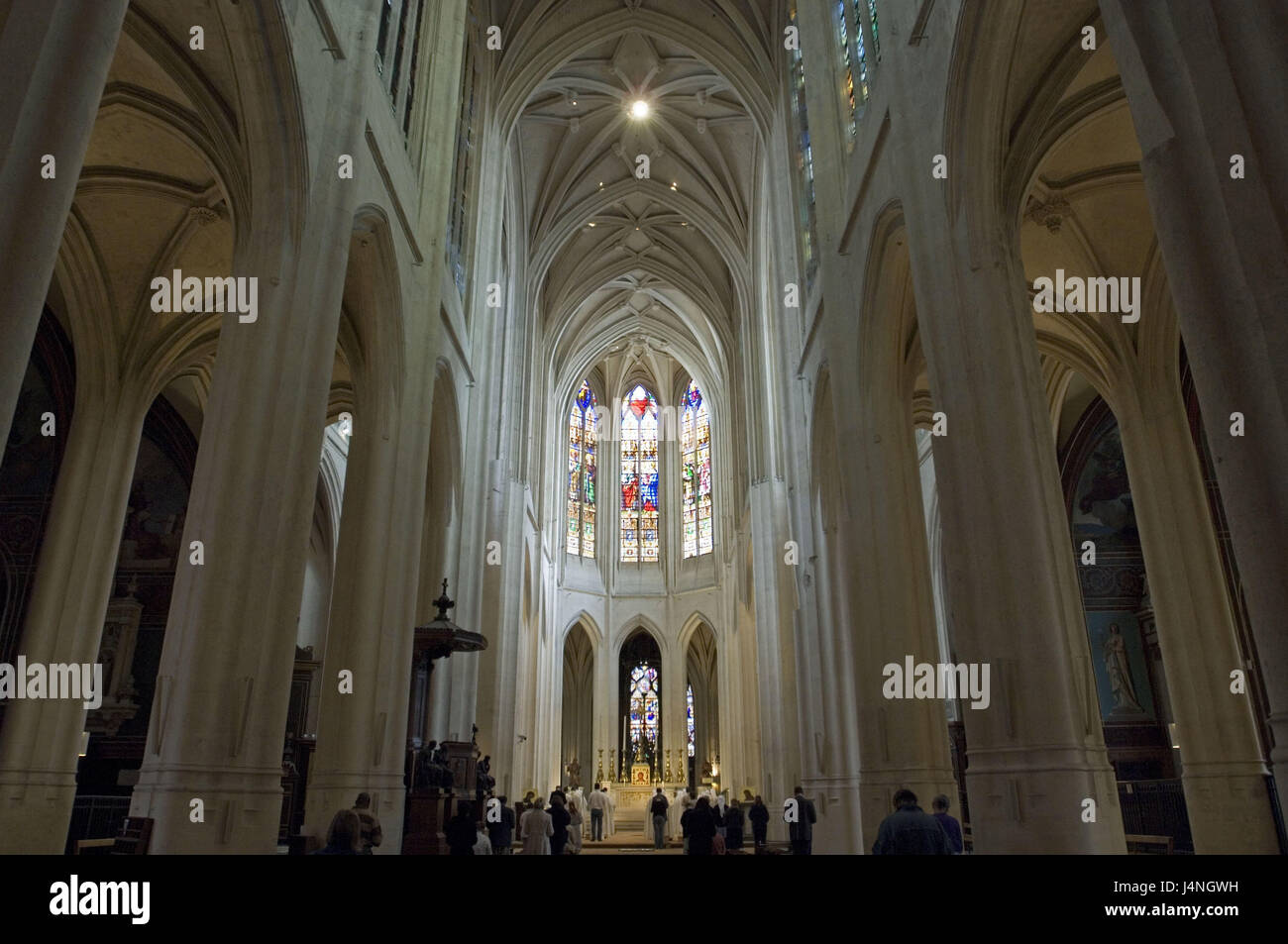 Frankreich, Paris, Saint-Gervais-Saint-Protais Kirche, innen geschossen, Stockfoto