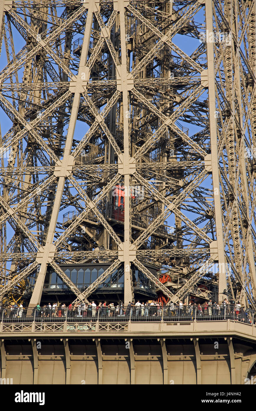 Frankreich, Paris, Eiffelturm, Detail, Stockfoto