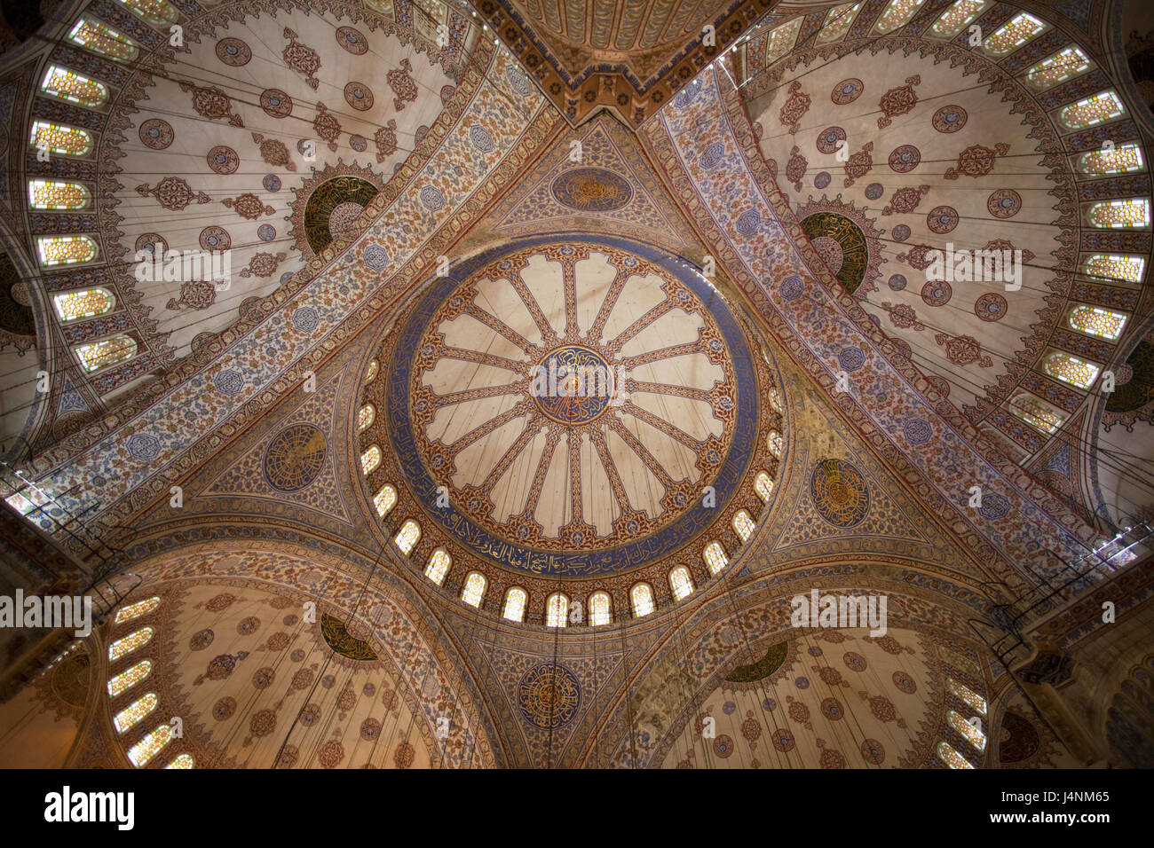 Türkei, Istanbul, blaue Moschee, Innenansicht Stockfoto