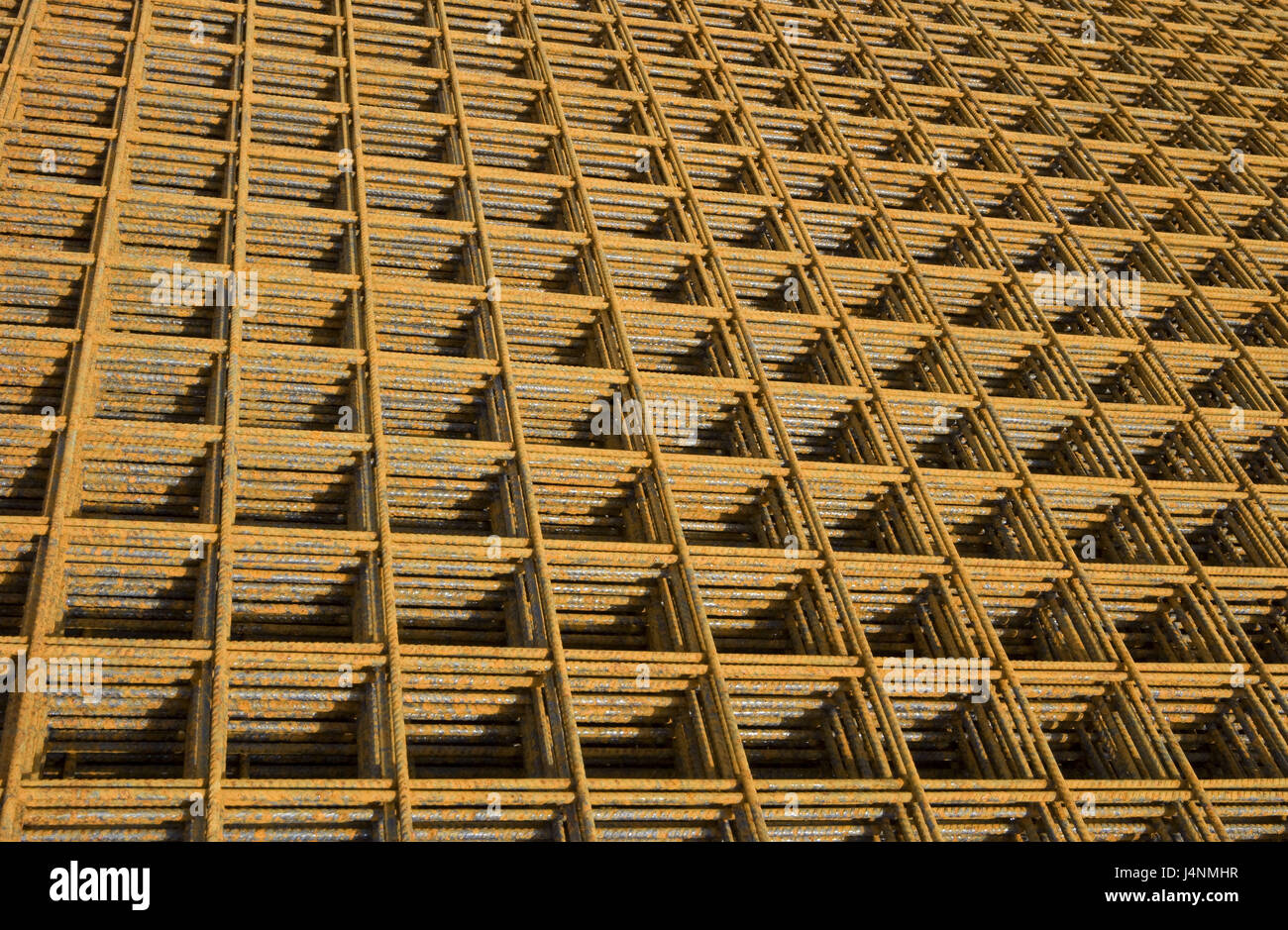 Milde Stahlgitter, rostig, Stockfoto