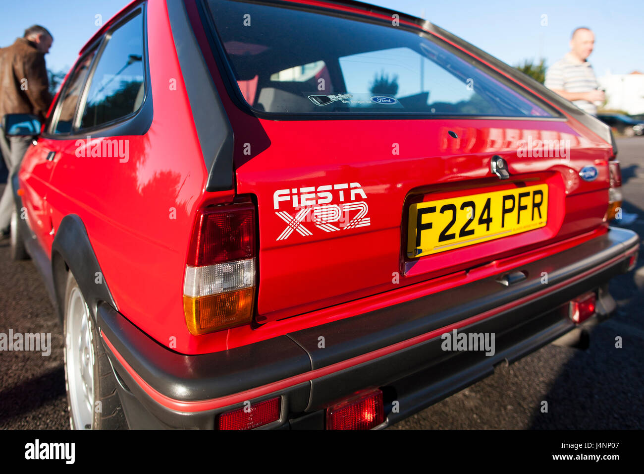 Ein klassisches englisches Auto. Ford Fiesta XR2 Stockfoto