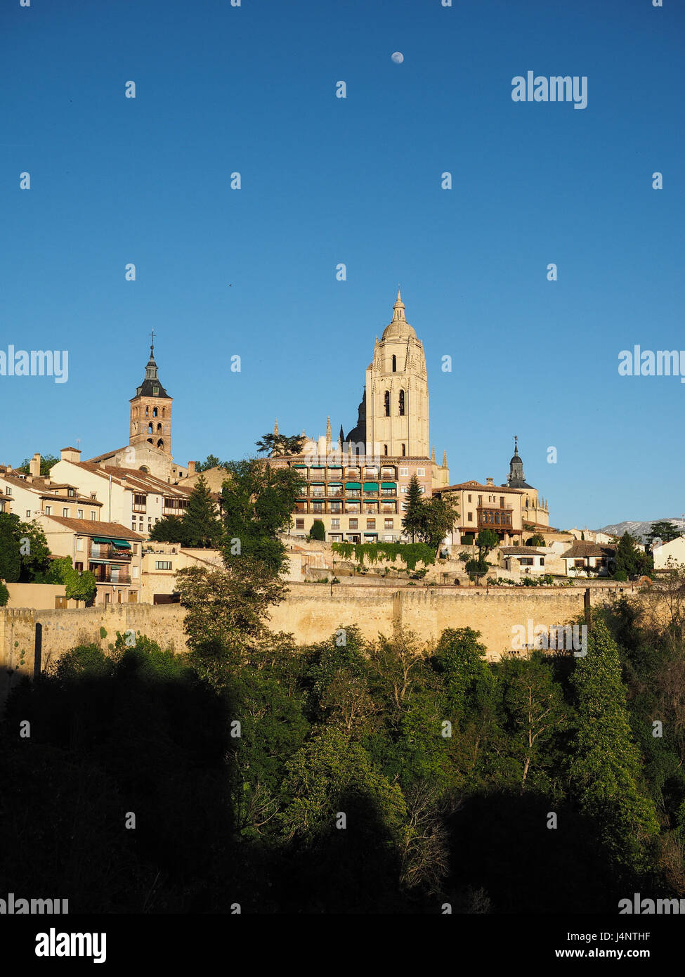 weit Blick auf Kathedrale Santa Maria Kathedrale Segovia, Spanien Stockfoto