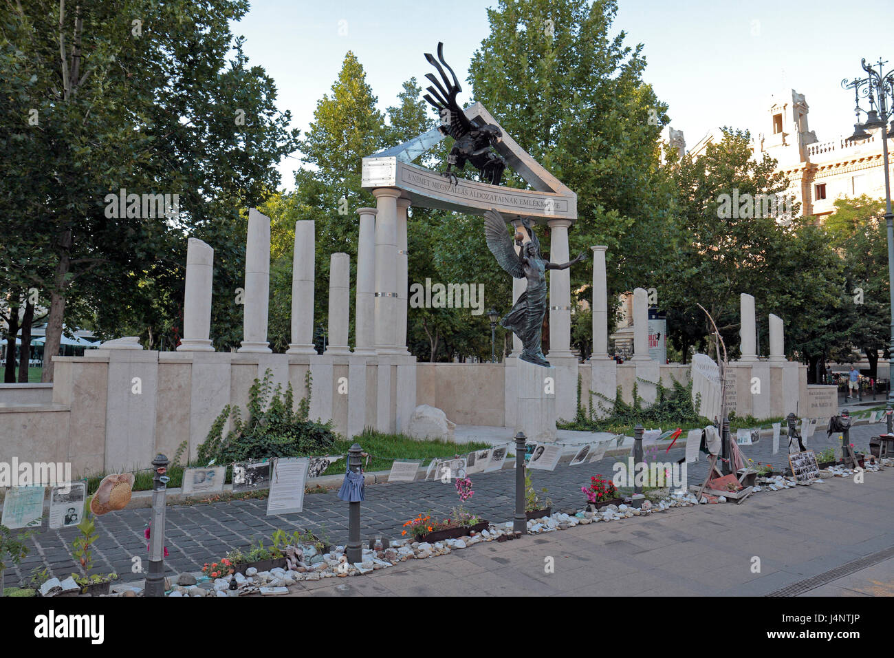 Das Denkmal für die Opfer der deutschen Invasion (oder deutsche Besatzung Denkmal) in Budapest, Ungarn. Stockfoto